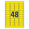 Etikett AVERY L6041-20 45,7x21,2mm univerzális sárga 960 címke/doboz 20 ív/doboz