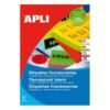 Etikett APLI kör 60mm neon zöld  240 cimke/csomag