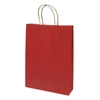 Dísztasak CREATIVE Classic Simple L 26x35x8 cm kraft egyszínű piros sodort füles
