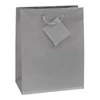 Dísztasak CREATIVE Special Simple XL 33x46x10 cm egyszínű ezüst zsinórfüles