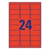 Etikett AVERY L6034-20 63,5x33,9mm univerzális piros 480 címke/doboz 20 ív/doboz