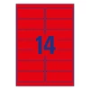 Etikett AVERY L7263R-25 99,1x38,1mm laser neon piros 350 címke/doboz 25 ív/doboz