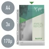 Lefűzhető genotherm LEITZ Jumbo A/4 170 mikron fémsínnel narancsos 3 darabos