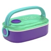 Uzsonnás doboz AQUA PURE műanyag BPA mentes 210x120x70 mm zöld-lila