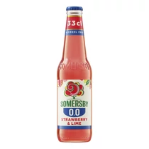 Alkoholmentes cider SOMERSBY Strawberry&Lime 0,0% 0,33L DRS