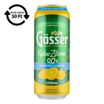 Alkoholmentes sör GÖSSER Natur-Zitrone citrom 0% 500 ml DRS
