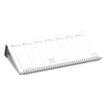 Asztali naptár kép nélküli TOPTIMER T050 fekvő fehér lapos fekete 2026.