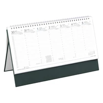 Asztali naptár kép nélküli TOPTIMER T051 álló fehér lapos zöld 2026.