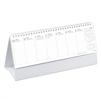 Asztali naptár kép nélküli TOPTIMER T065 álló fehér lapos papír táblás 2026.