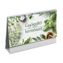 Asztali naptár képes TOPTIMER T058 álló fehér lapos Gyógyító természet 2026.