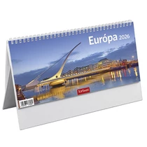 Asztali naptár képes TOPTIMER T063 álló fehér lapos Európa 2026. Asztali naptár képes TOPTIMER T063 álló fehér lapos Európa 2026.