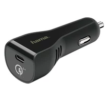 Autós töltő HAMA USB-C 3A Qualcomm QC 4.0 19,5W Autós töltő HAMA USB-C 3A Qualcomm QC 4.0 19,5W