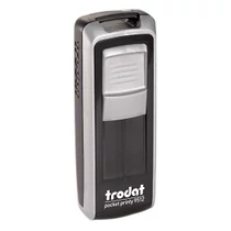 Bélyegző TRODAT Pocket Printy 9512 zseb ezüst ház fekete párna Bélyegző TRODAT Pocket Printy 9512 zseb ezüst ház fekete párna