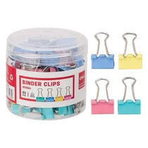 Binder csipesz DELI 15 mm színes 60 darabos