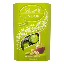 Csokoládé LINDT Lindor Pistachio tejcsokoládé golyók díszdobozban 200 g