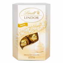 Csokoládé LINDT Lindor White fehércsokoládé golyók díszdobozban 200 g