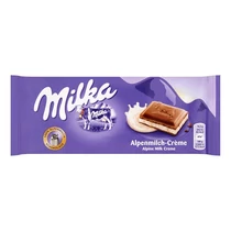 Csokoládé MILKA Alpesi töltött tejcsokoládés 100 g