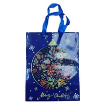 Dísztasak CREATIVE Special M 18x23x10 cm karácsonyi színes fényes szalagfüles