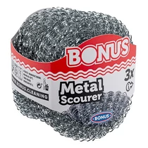 Edénysúroló BONUS fém dörzsi párna 8x8x1,4cm 3 darabos Edénysúroló BONUS fém dörzsi párna 8x8x1,4cm 3 darabos