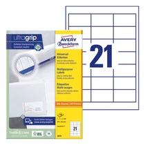 Etikett AVERY 3670 64x36mm univerzális 2100 címke/doboz 100 ív/doboz Etikett AVERY 3670 64x36mm univerzális 2100 címke/doboz 100 ív/doboz