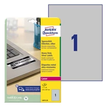 Etikett AVERY L6013-20 210x297mm laser ezüst 20 címke/doboz 20 ív/doboz Etikett AVERY L6013-20 210x297mm laser ezüst 20 címke/doboz 20 ív/doboz