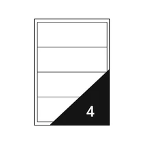 Etikett FORTUNA 192x61mm univerzális iratrendezőre 400 címke/doboz 100 ív/doboz Etikett FORTUNA 192x61mm univerzális iratrendezőre 400 címke/doboz 100 ív/doboz