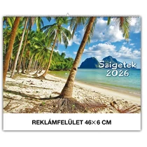 Falinaptár REALSYSTEM 460x320mm fekvő Szigetek 2026. Falinaptár REALSYSTEM 460x320mm fekvő Szigetek 2026.