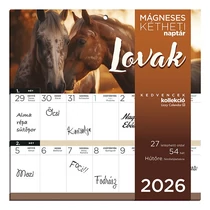 Falinaptár mágneses LIZZY CARD 220x220mm 2 hetes Lovak 2026. Falinaptár mágneses LIZZY CARD 220x220mm 2 hetes Lovak 2026.