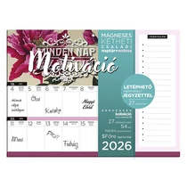 Falinaptár mágneses LIZZY CARD 220x300mm 2 hetes+ jegyzettömb Motiváció 2026. Falinaptár mágneses LIZZY CARD 220x300mm 2 hetes+ jegyzettömb Motiváció 2026.