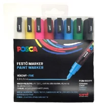 Filctoll UNI Posca PC-3M 8 darabos Filctoll UNI Posca PC-3M 8 darabos