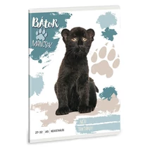 Füzet kockás ARS UNA A/5 32 lapos 27-32 Bátor mancsok-Fekete párduc