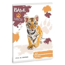 Füzet kockás ARS UNA A/5 32 lapos 27-32 Bátor mancsok-Tigris