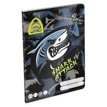 Füzet vonalas LIZZYSULI A/5 32 lapos 14-32 1.osztályos  Shark Attack