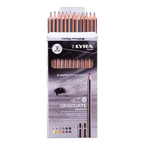 Grafitceruza LYRA Graduate 4H-6B hatszögletű környezetbarát 12 darabos
