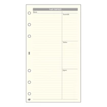 Gyűrűs kalendárium betét SATURNUS L368 bianco napi tervező sárga lapos