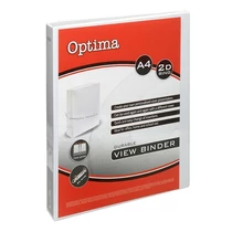 Gyűrűskönyv OPTIMA panorámás A/4 2 gyűrű 25mm fehér