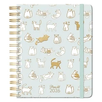 Határidőnapló PLANALL Classic B/5 heti spirálos keményfedelű gumis Kitty 2026.