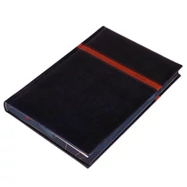 Határidőnapló REALSYSTEM Business B/5 napi sárga lapos élei egyedi grafikával nyomott kék 2026.