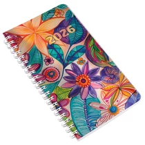 Határidőnapló REALSYSTEM SP2 spirál A/6 heti fehér lapos akvarell 2026.