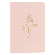 Határidőnapló TOPTIMER Pastel P015 A/5 heti fehér lapos rózsaszín 2026.