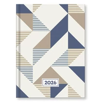 Határidőnapló VECTRALINE Geometria B/6 napi fehér lapos 2026.