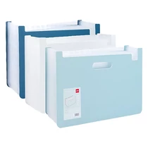 Irattartó asztali DELI Linfini A/4 fekvő harmónikás 13 rekeszes vegyes pasztell színekben