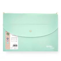 Irattasak SPOKO ReLeaf PP A/4 cipzáras és A/5 patentos SoftTouch menta zöld