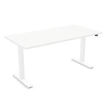 Íróasztal NOWYSTYL elektromosan állítható magasságú 1600x800 mm fehér T-lábas fehér