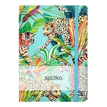 Jegyzetfüzet vonalas SPOKO A/5 96 lapos gumis keményfedeles gepárd Jegyzetfüzet vonalas SPOKO A/5 96 lapos gumis keményfedeles gepárd