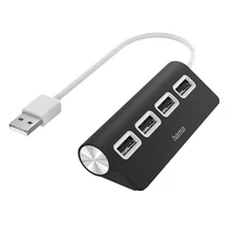 Kábel elosztó HAMA USB 2.0 + 4xUSB 2.0 fekete Kábel elosztó HAMA USB 2.0 + 4xUSB 2.0 fekete