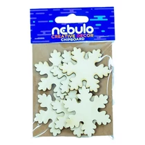 Karton dekoráció NEBULO hópelyhek 6 darabos