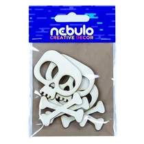 Karton dekoráció NEBULO koponyák 6 darabos Karton dekoráció NEBULO koponyák 6 darabos