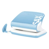 Lyukasztó SAX 318 Design 2 lyukú fém 20 lap világoskék PET Lyukasztó SAX 318 Design 2 lyukú fém 20 lap világoskék PET