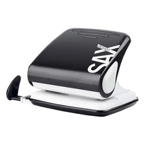 Lyukasztó SAX 418 Design 2 lyukú fém 25 lap fekete Lyukasztó SAX 418 Design 2 lyukú fém 25 lap fekete